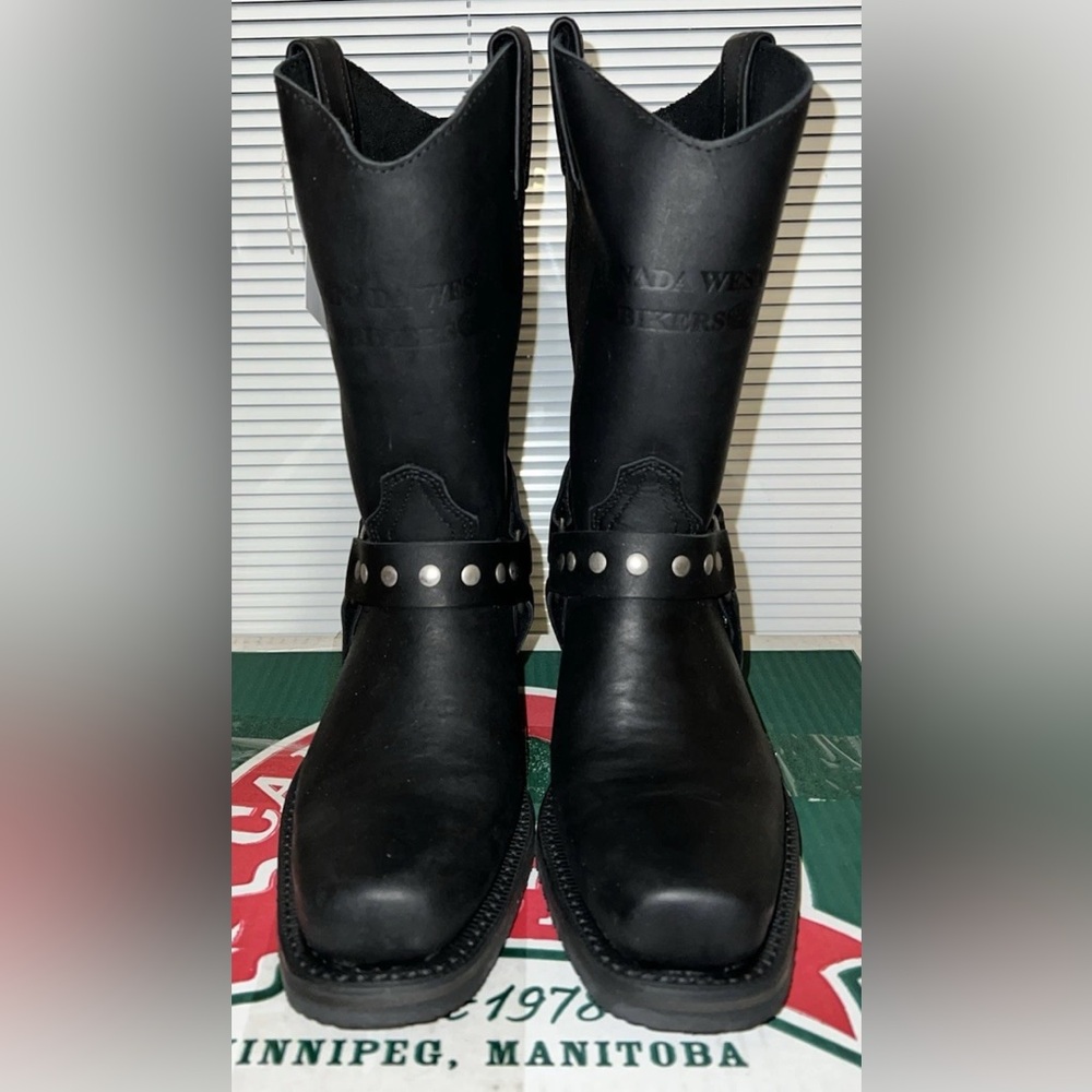 NWT Frye Like Studded Biker Boots Sz 7 BRAND NEW MOTORCYCLE BOOTS - Picture 4 of 11